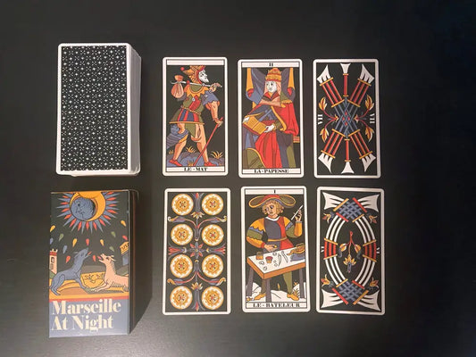 Marseille At Night Tarot Deck With Unique Color Palette For Modern Readings Limited Edition by My Store