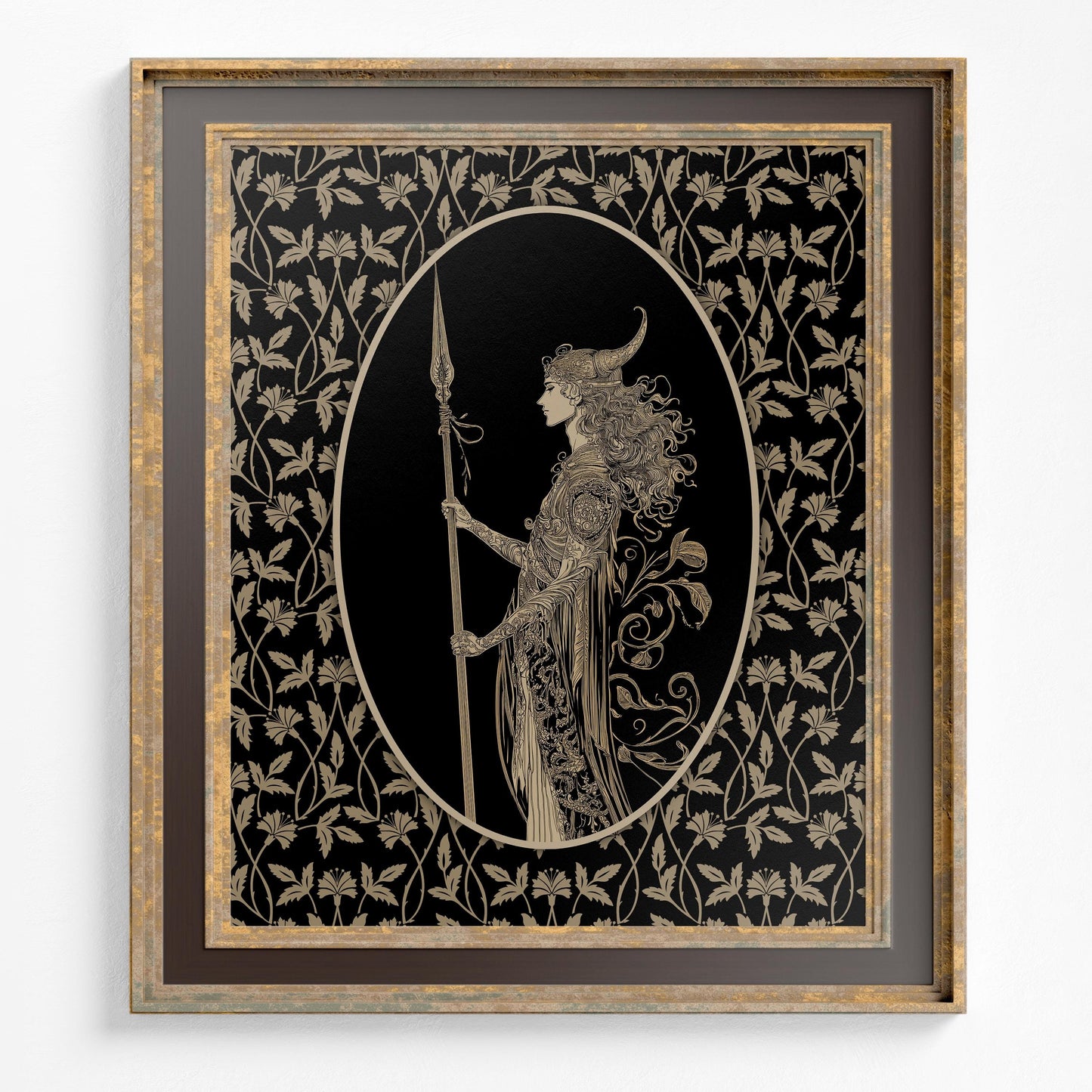 Ares Greek God Print, Mars Roman God Illustration (No Frame)