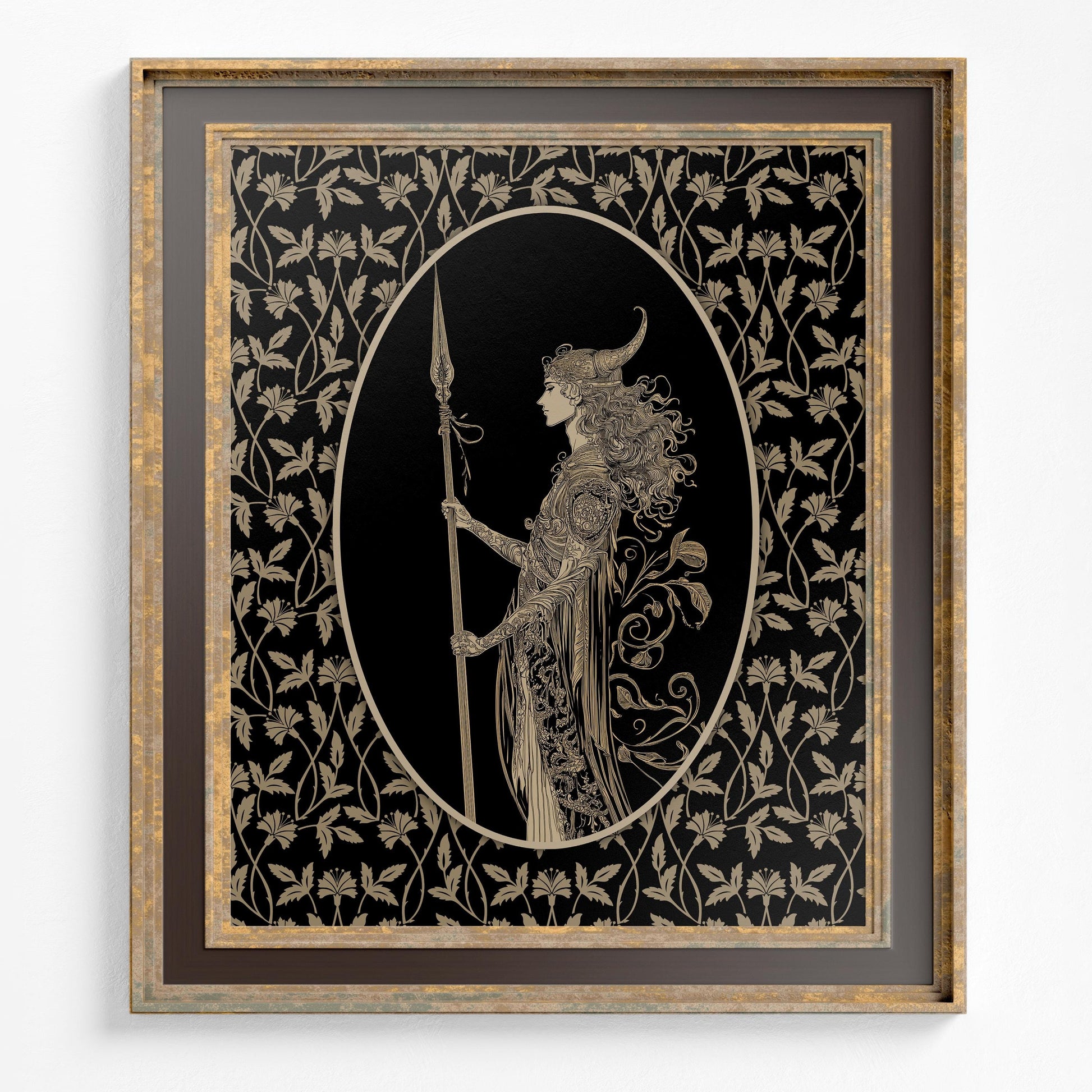 Ares Greek God Print, Mars Roman God Illustration (No Frame)