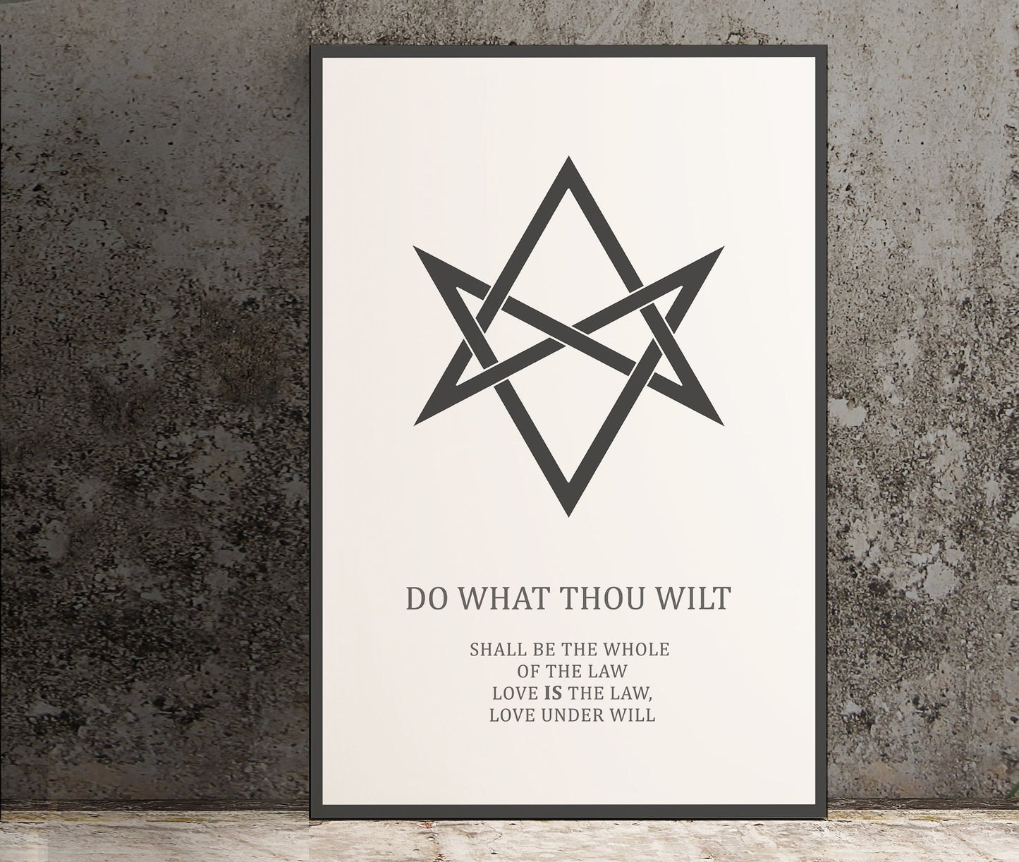 Do What Thou Wilt - Thelema Poster - Aleister Crowley Quote Poster (No Frame)