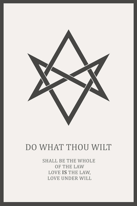 Do What Thou Wilt Thelema Poster Aleister Crowley Quote No Frame by My Store