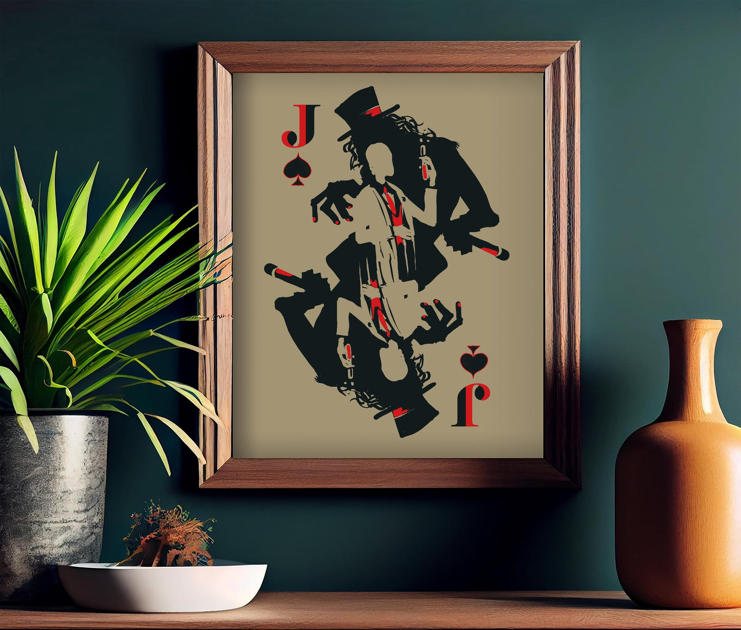 Dr Jeckyll and Mr Hyde Print, Vintage Dr Jeckyll and Mr Hyde Jack of Spades Illustration (No Frame)