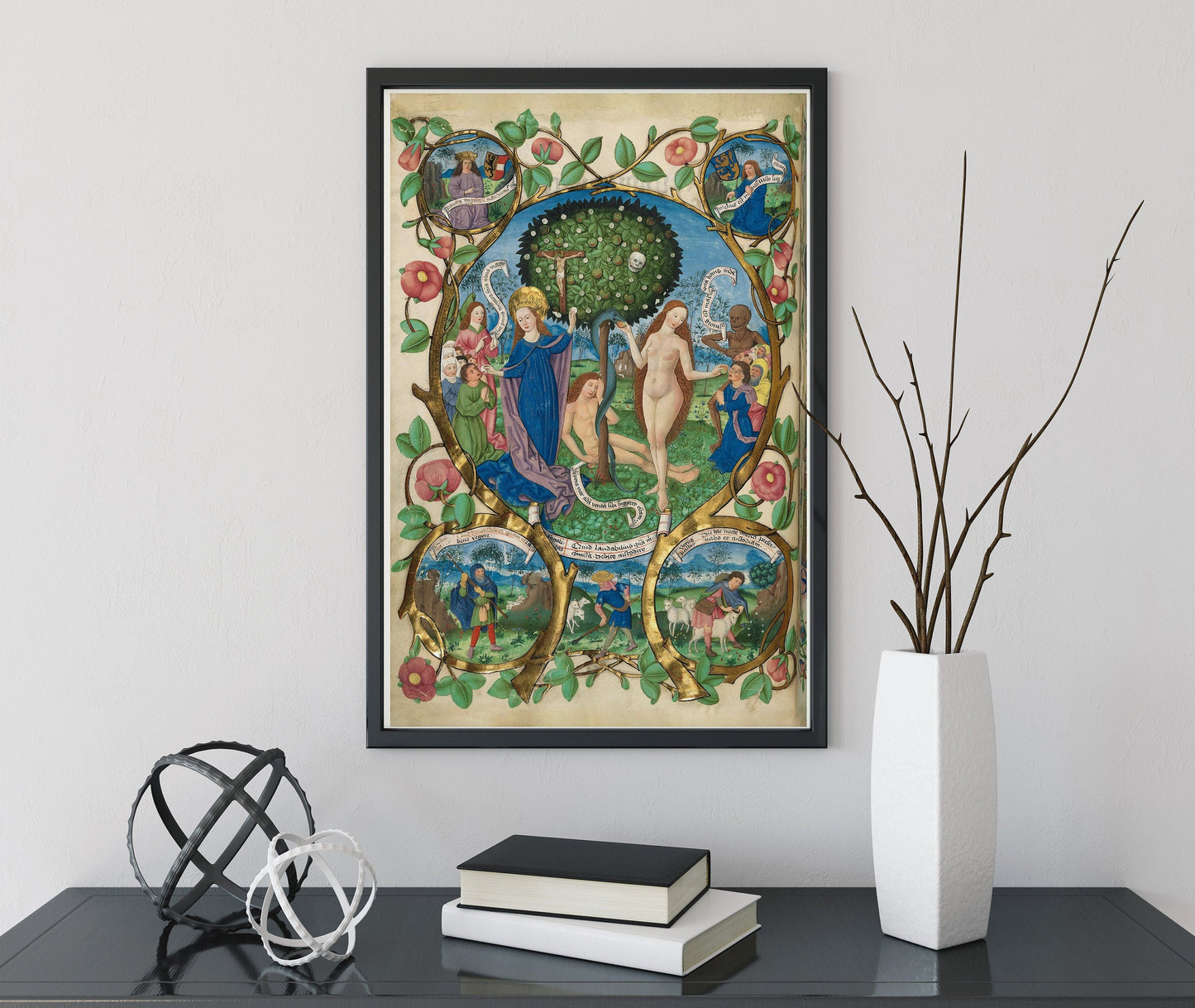 Tree of Life and Death Flanked by Eve and Mary-Ecclesia (Poster, No Frame)