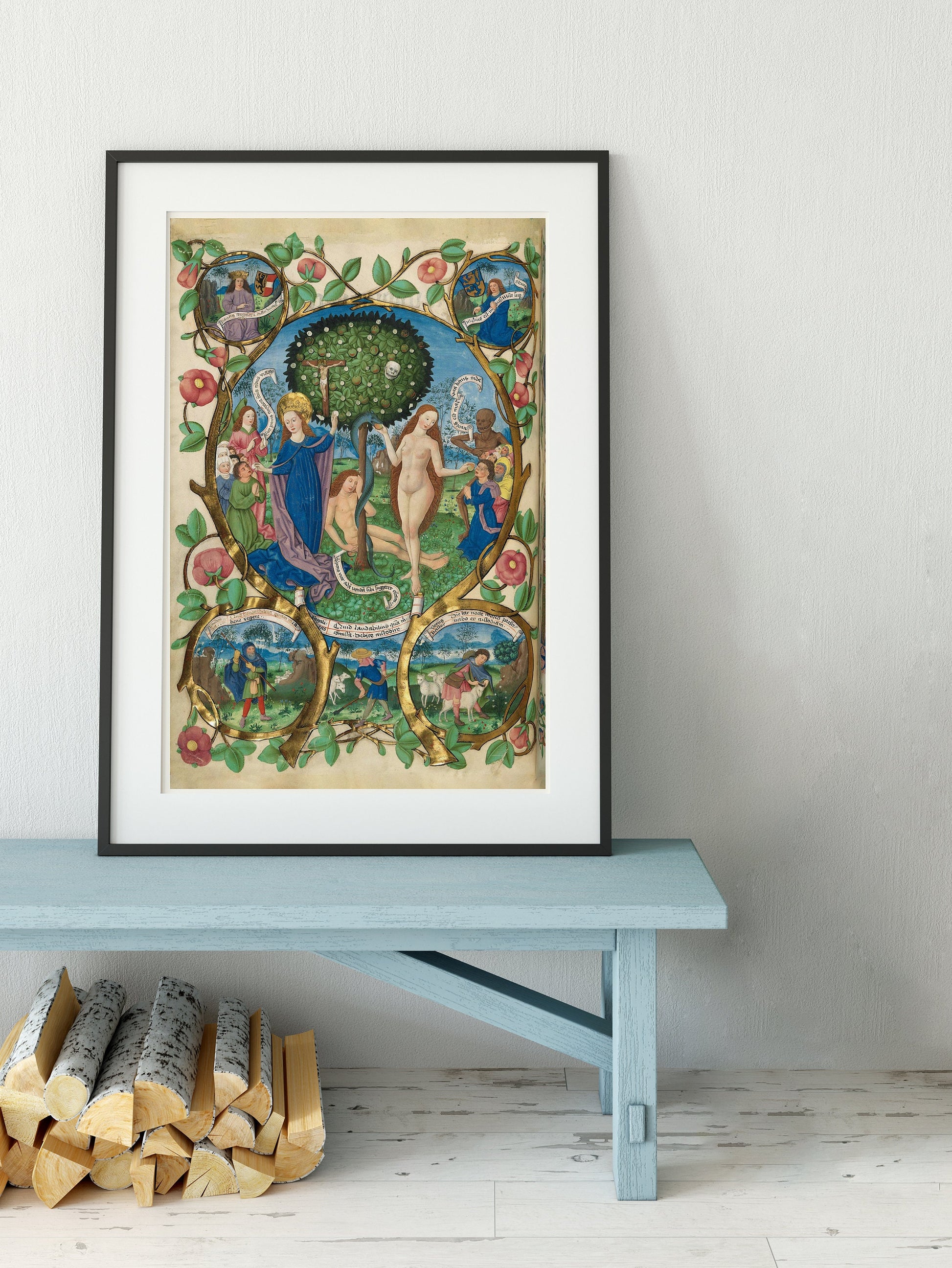 Tree of Life and Death Flanked by Eve and Mary-Ecclesia (Poster, No Frame)