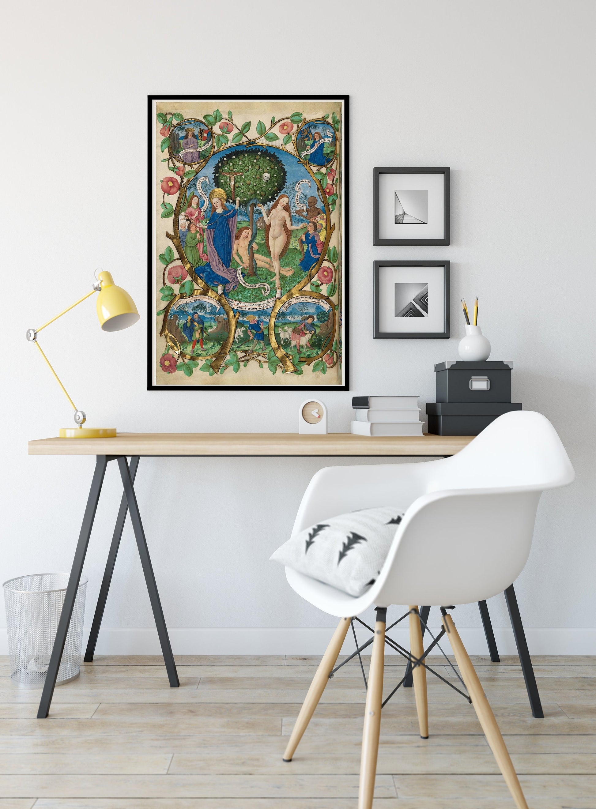 Tree of Life and Death Flanked by Eve and Mary-Ecclesia (Poster, No Frame)