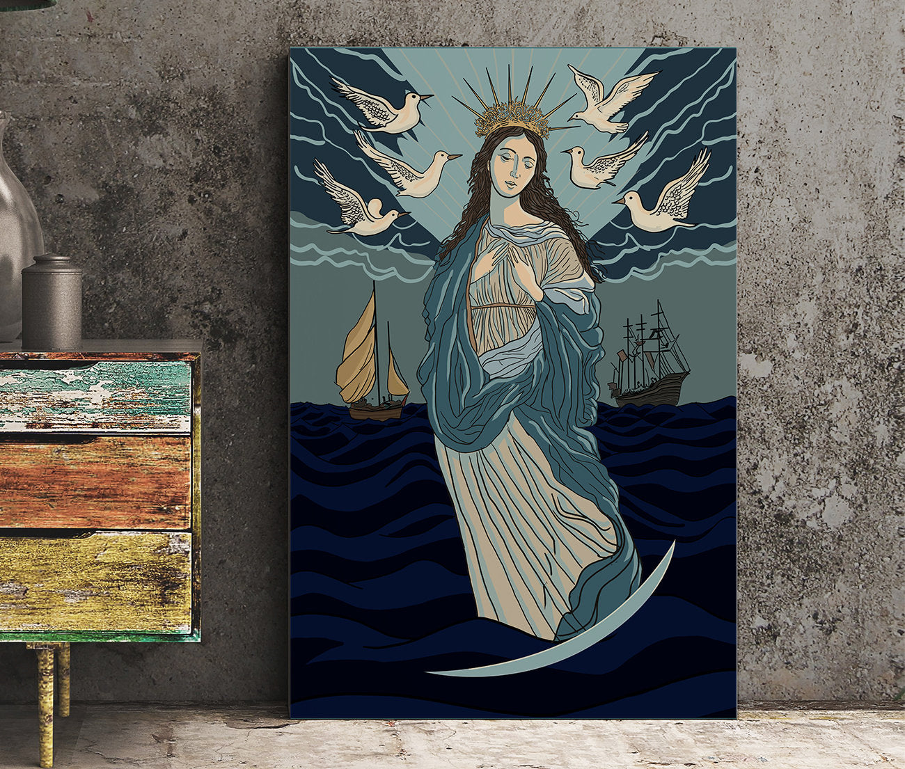Virgin Mary Art Print - Virgin of Guadalupe, Virgin Mary Poster, Home Wall Decor, Our Lady of Guadalupe, Spiritual Art