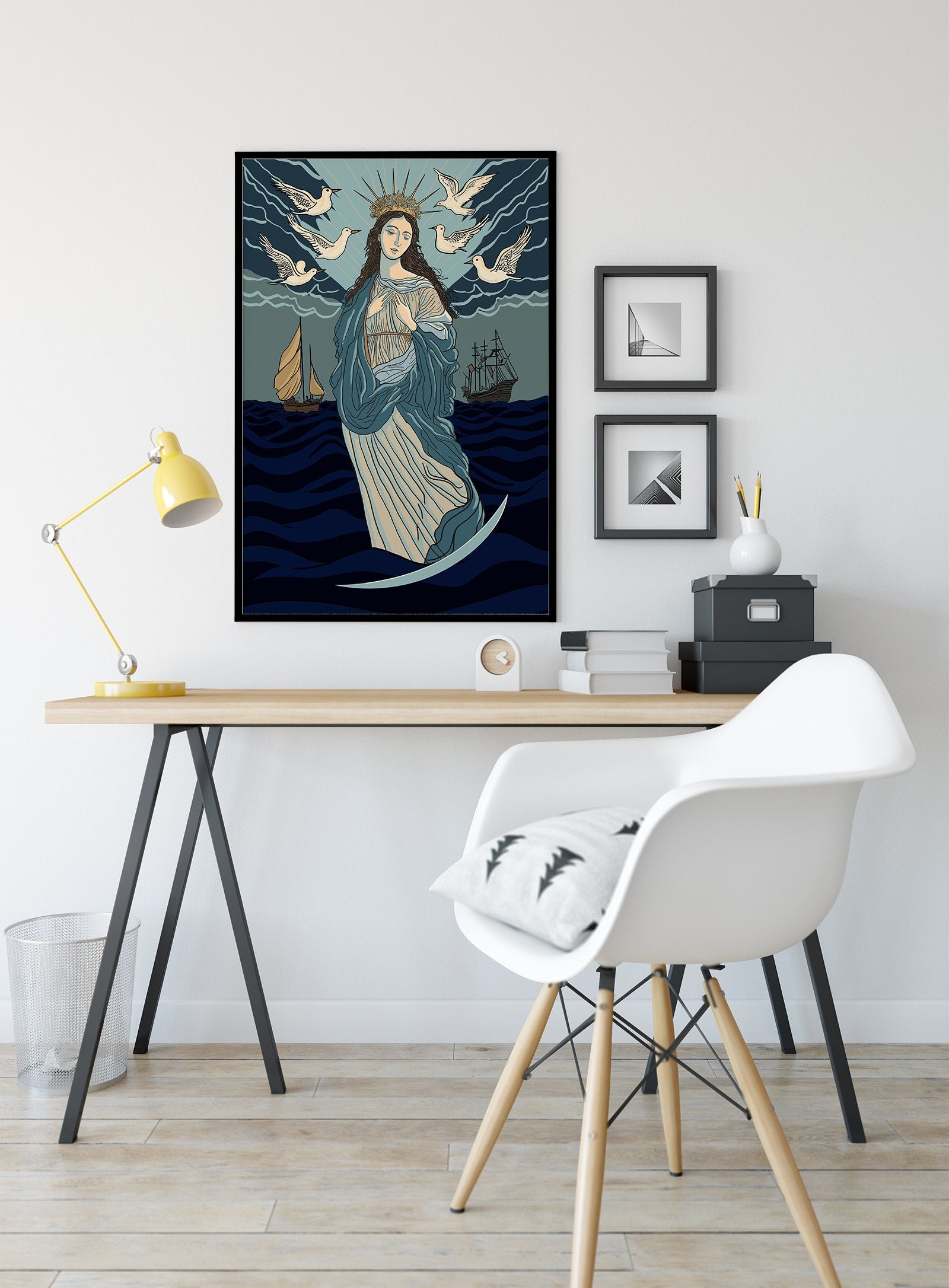 Virgin Mary Art Print - Virgin of Guadalupe, Virgin Mary Poster, Home Wall Decor, Our Lady of Guadalupe, Spiritual Art