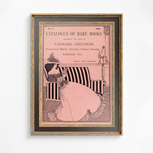 Vintage Pink Print - Art Nouveau Print - Vintage Shabby Chic - Vintage London, Pink Poster - Nouveau Design