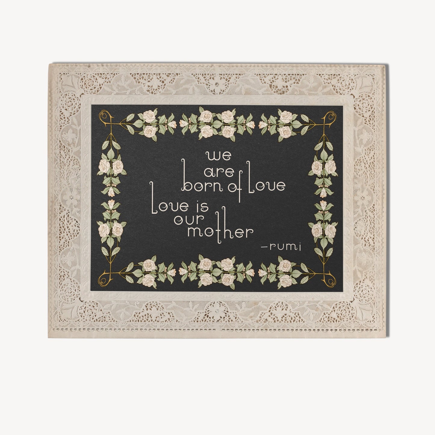 Rumi Poem Poster - Quote Bohemian Art - Print Poster With Design no frame - Love Poem