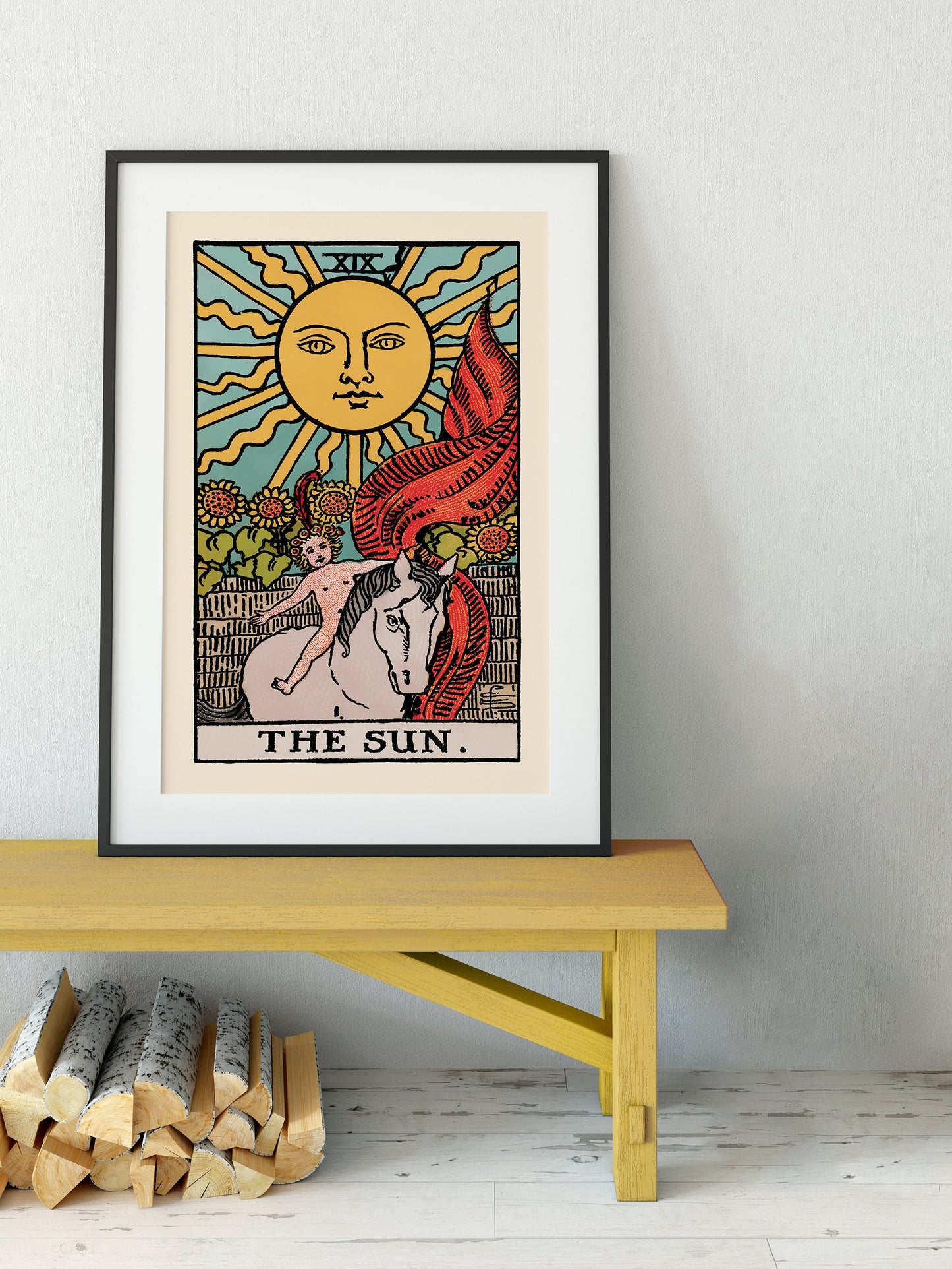 The Sun- Tarot Card Print - The Sun Card Poster, No Frame