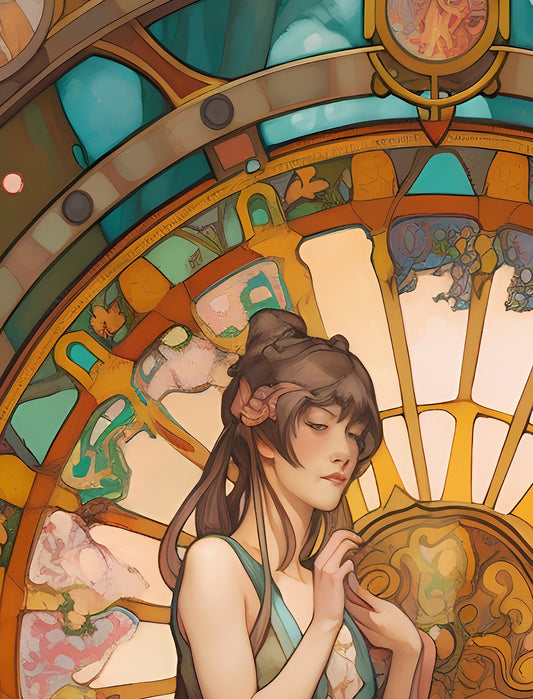 Wheel Of Fortune Tarot Card Print Poster No Frame Modern Wall Decor For Living Room Or Office by My Store