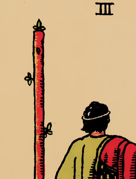 3 Of Wands- Tarot Card Print - The Three Of Wands Card Poster, No Frame