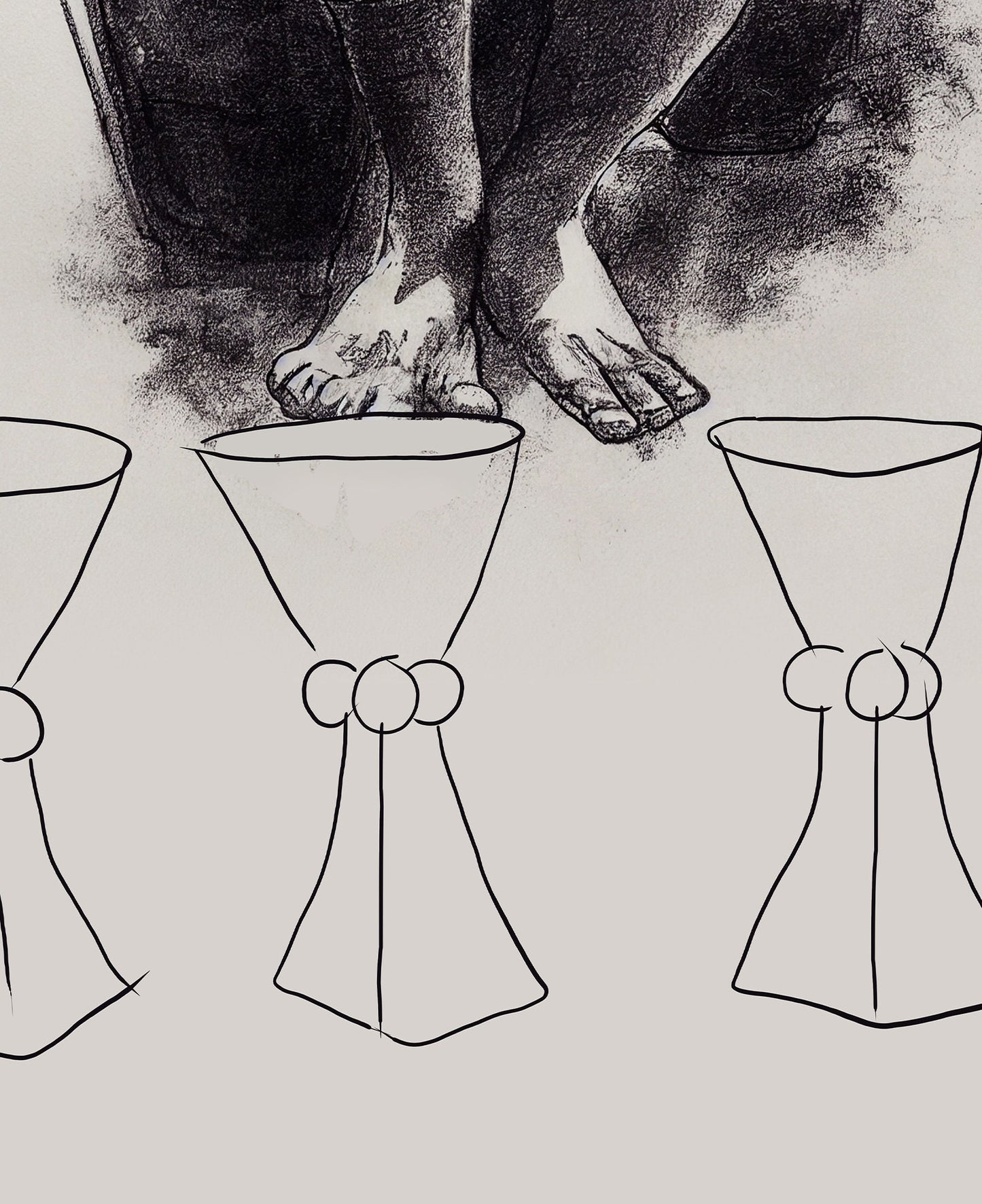 4 of Cups- Tarot Card Print from the Green Menagerie Tarot Coming to Kickstarter Soon - The Four of Cups Card Poster, No Frame