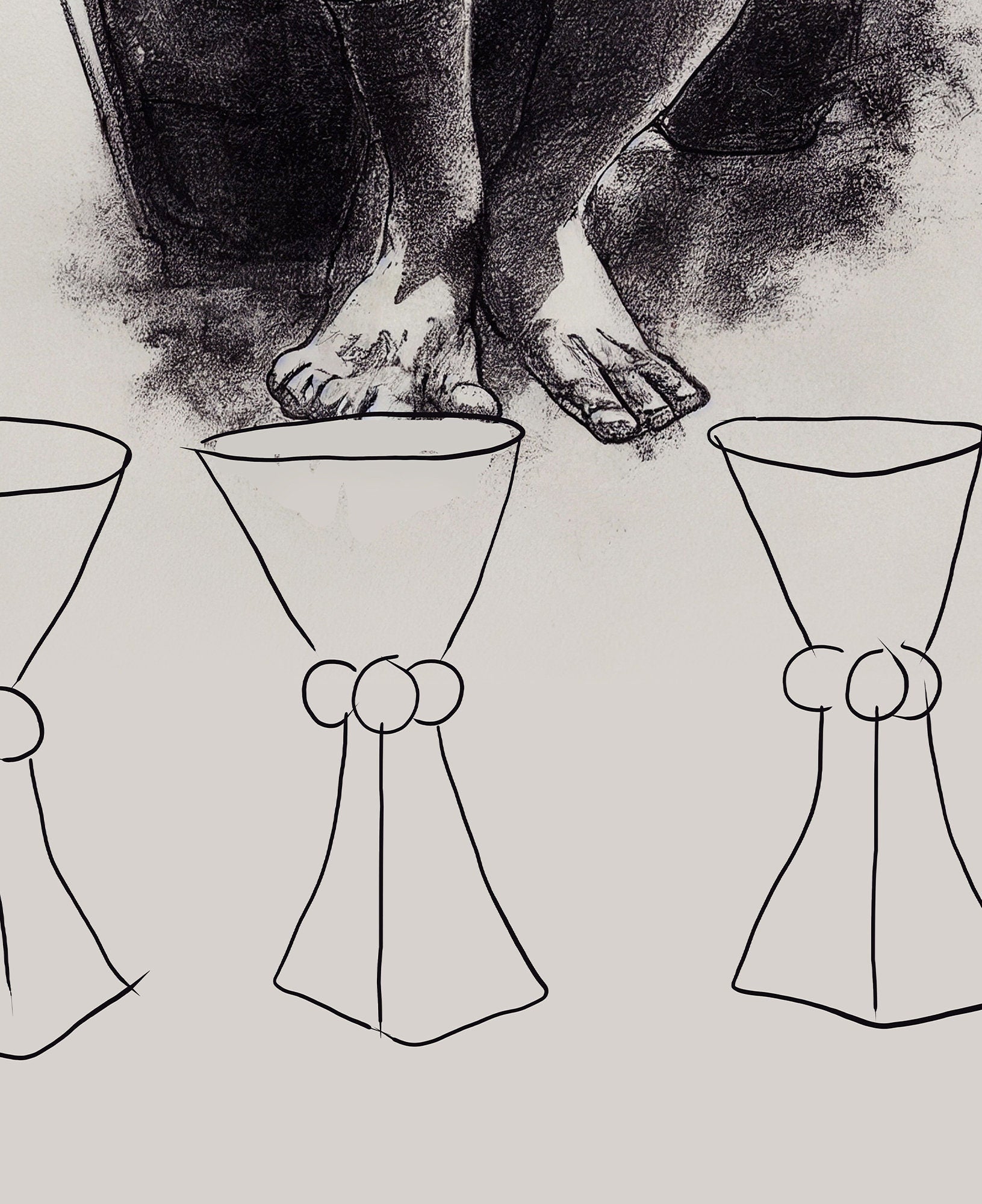 4 of Cups- Tarot Card Print from the Green Menagerie Tarot Coming to Kickstarter Soon - The Four of Cups Card Poster, No Frame