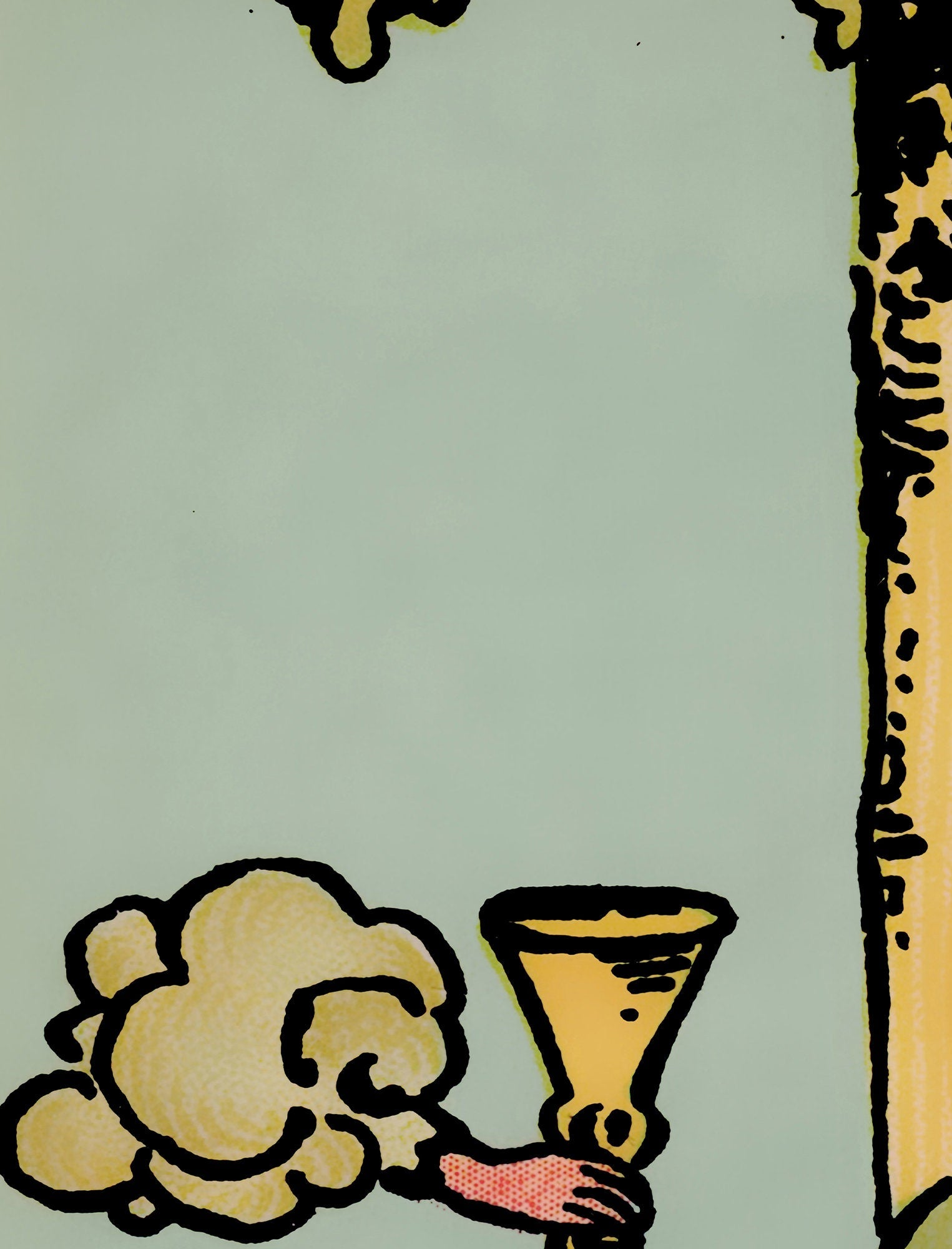 4 of Cups- Tarot Card Print - The Four of Cups Card Poster, No Frame