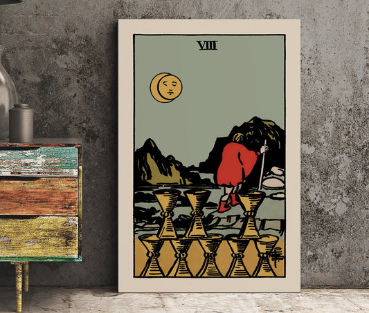 Eight Of Cups Tarot Card Print Poster - Limited Edition by My Store