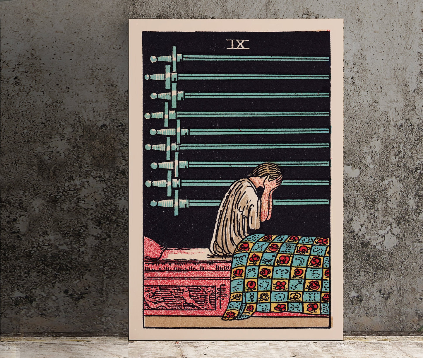 9 of Swords - Tarot Card Print - The 9 of Swords Card Poster, No Frame