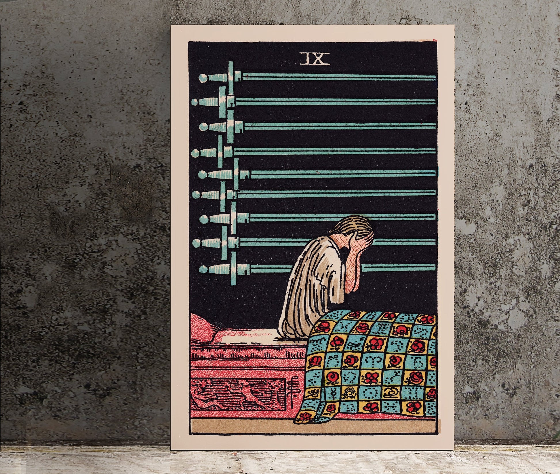 9 of Swords - Tarot Card Print - The 9 of Swords Card Poster, No Frame
