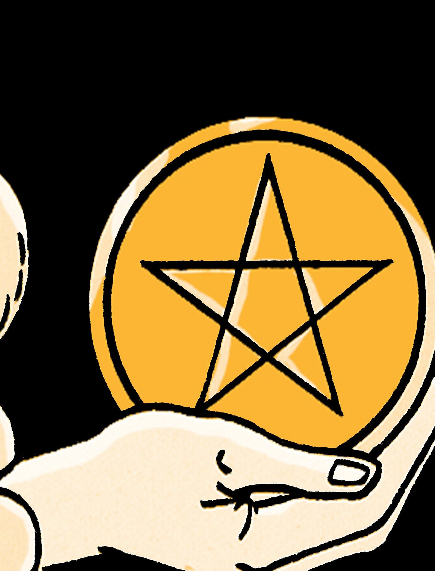 Ace Of Pentacles- Tarot Card Print from the Green Menagerie Tarot - The Ace Of Pentacles Card Poster, No Frame