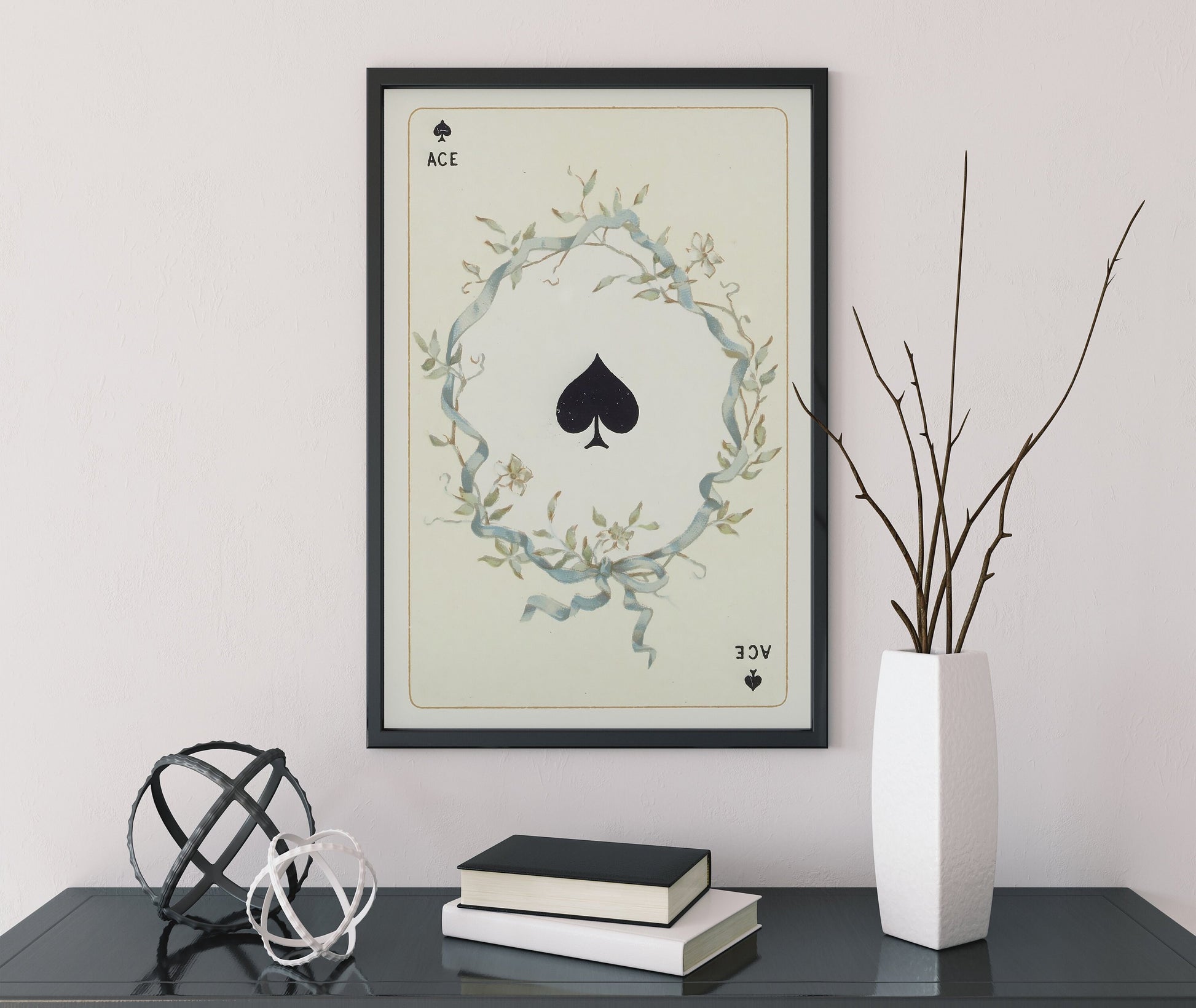 Ace of Spades Playing Card Print - No Frame