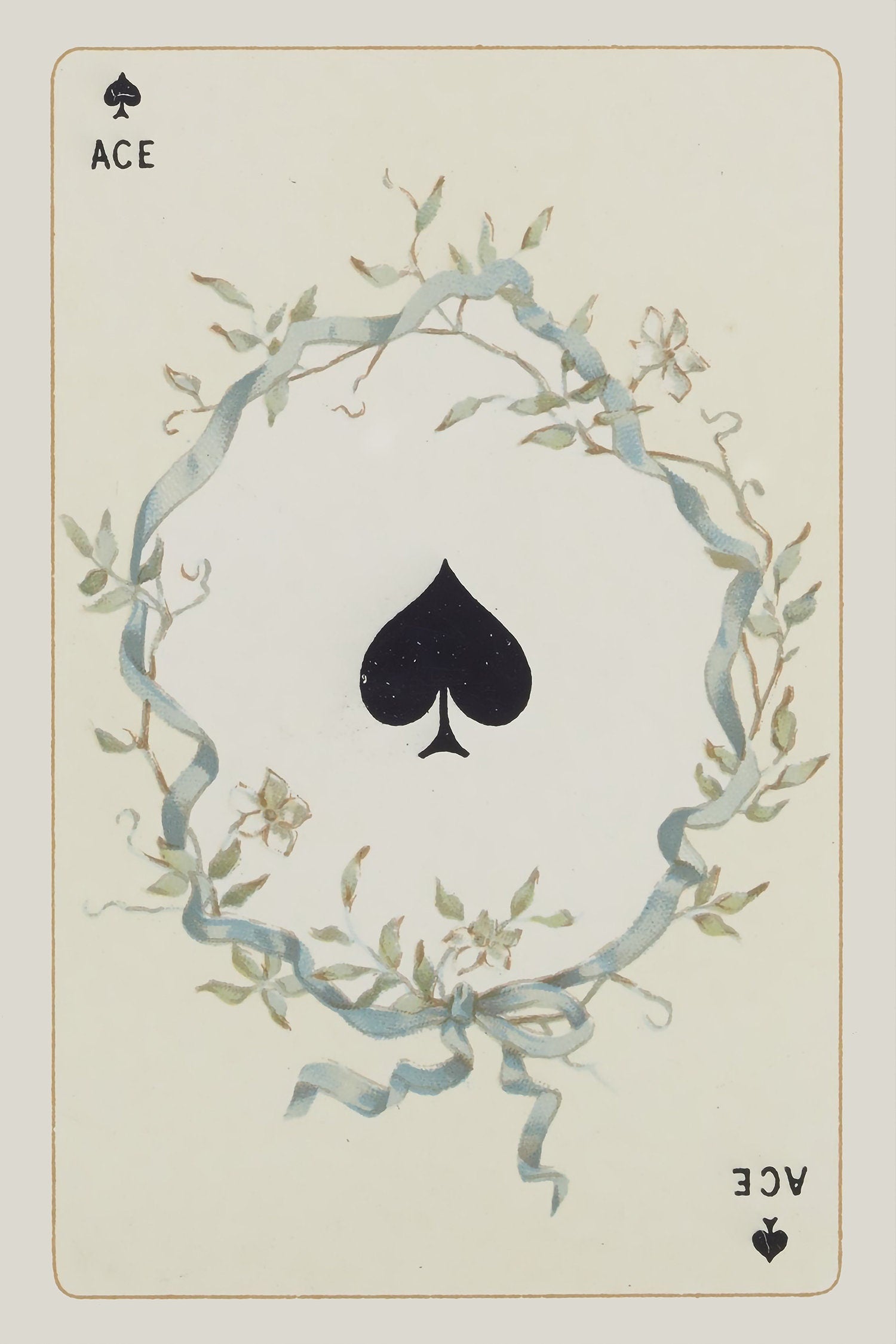 Ace of Spades Playing Card Print - No Frame