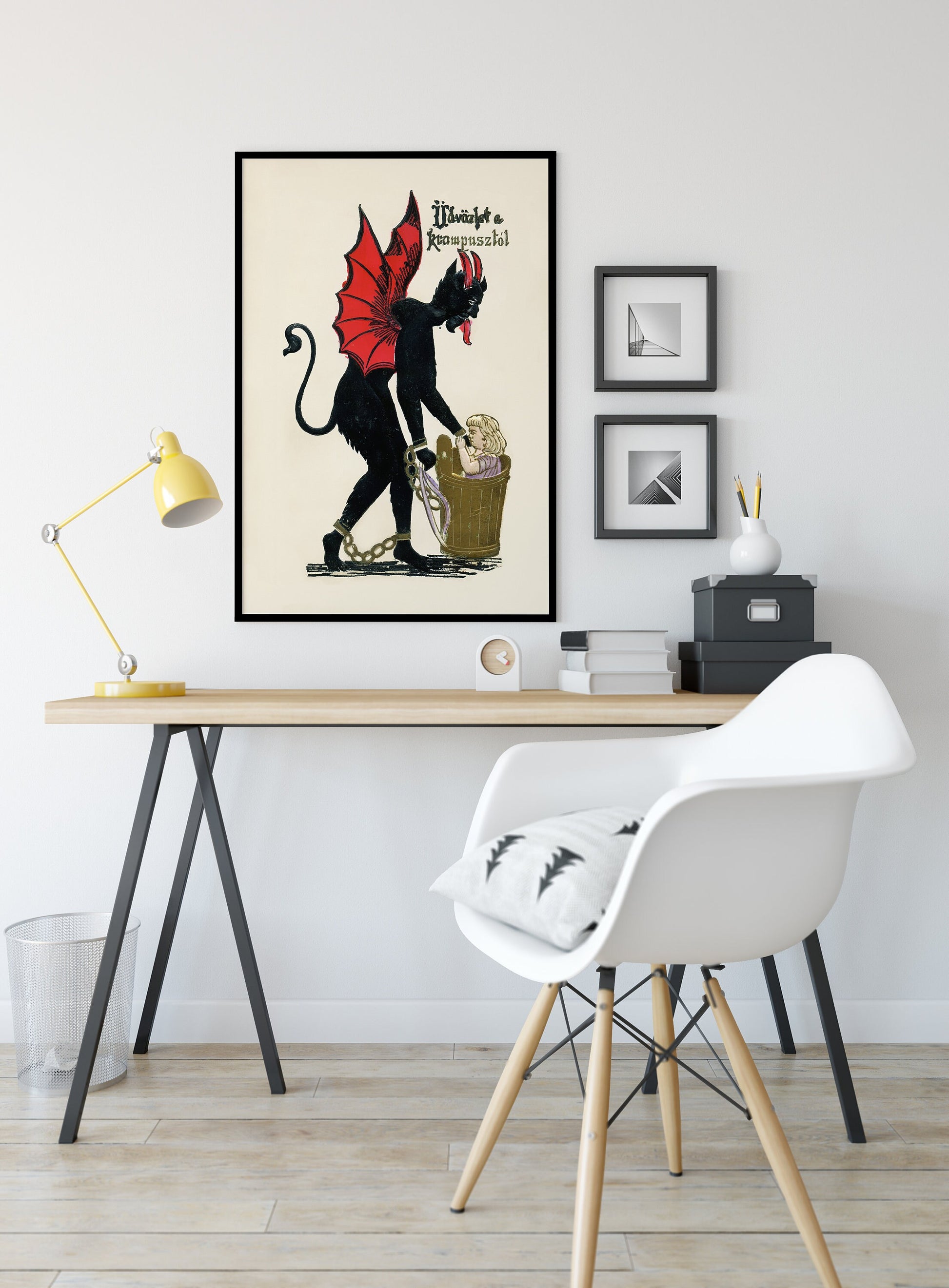 Christmas Print - Krampus Christmas Holiday Card Poster, No Frame