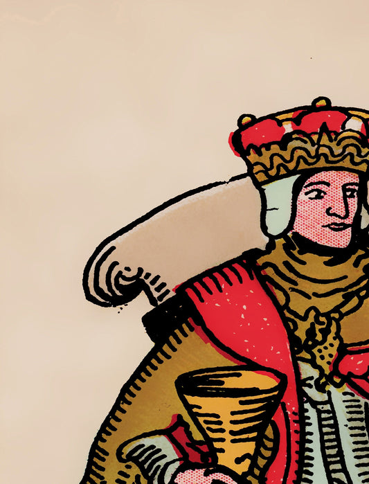 King Of Cups Tarot Card Print No Frame Poster by My Store