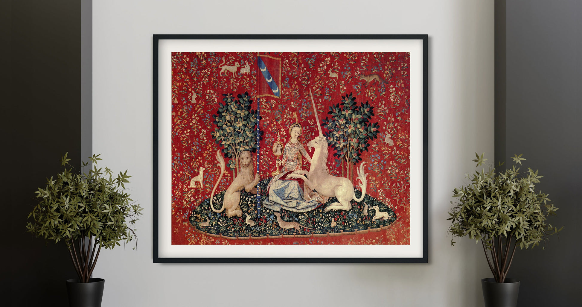 Medieval Maiden & Unicorn 'Sight' Poster (No Frame)
