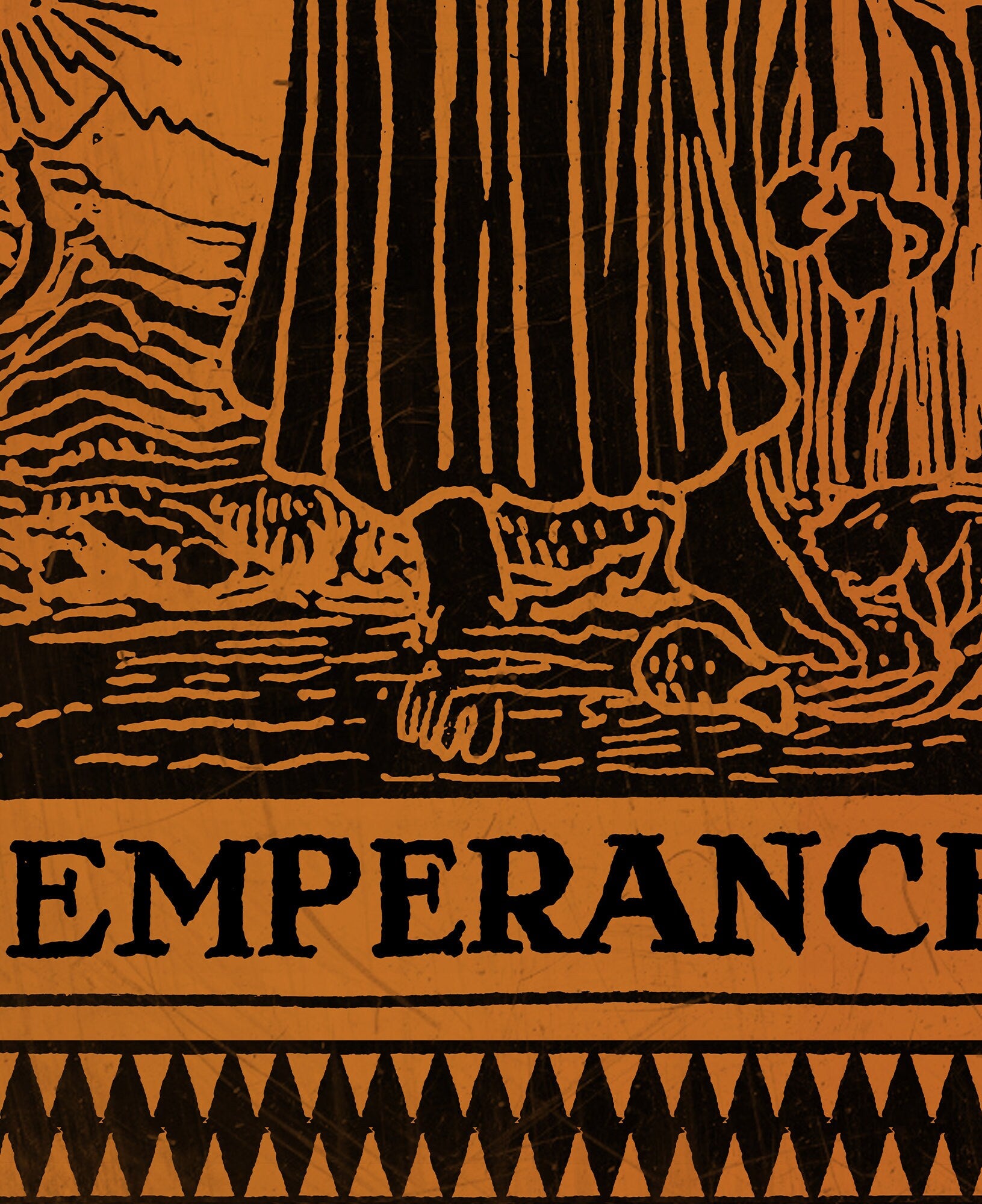 The Temperance Card - Tarot Card Print - The Temperance Terracotta Poster, No Frame
