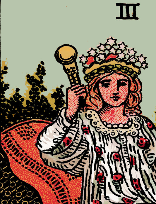 The Empress Tarot Card Print With Blue Sky Poster No Frame Elegant Wall Art For Home Decor by My Store