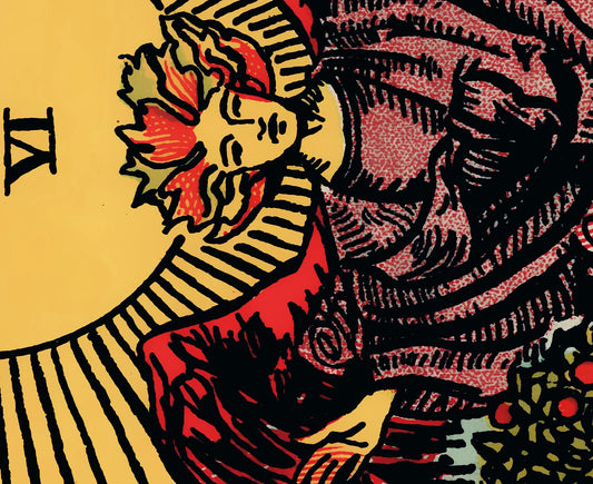 The Lovers Tarot Card Print No Frame Poster Elegant Tarot Art For Your Living Room Decor by My Store