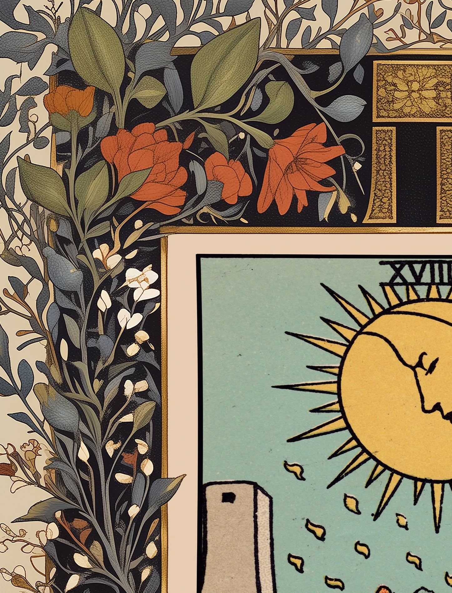 The Moon - Tarot Card Print - The Moon Poster, No Frame