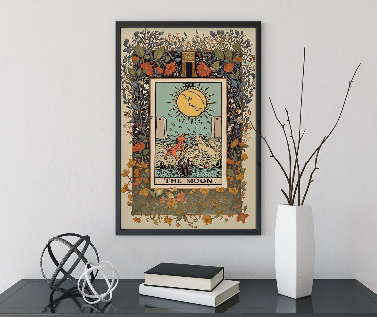 The Moon - Tarot Card Print - The Moon Poster, No Frame