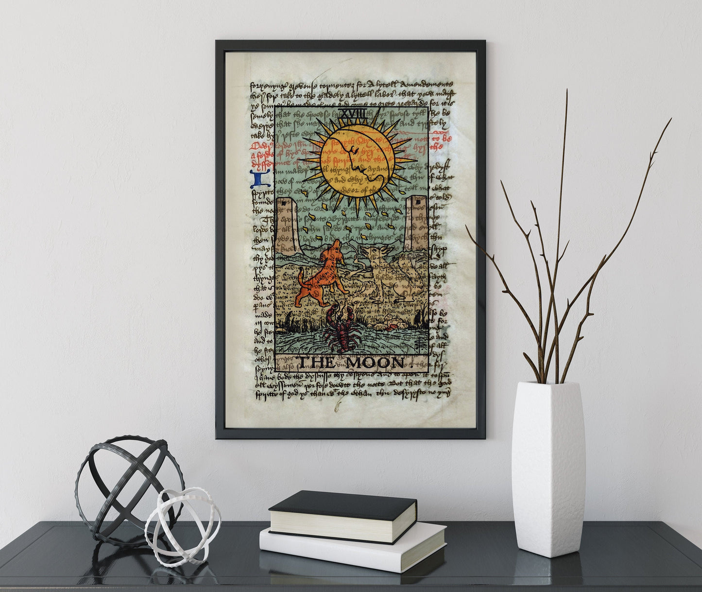 The Moon - Tarot Card Print - The Moon Poster, No Frame