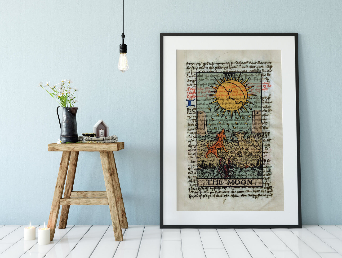 The Moon - Tarot Card Print - The Moon Poster, No Frame