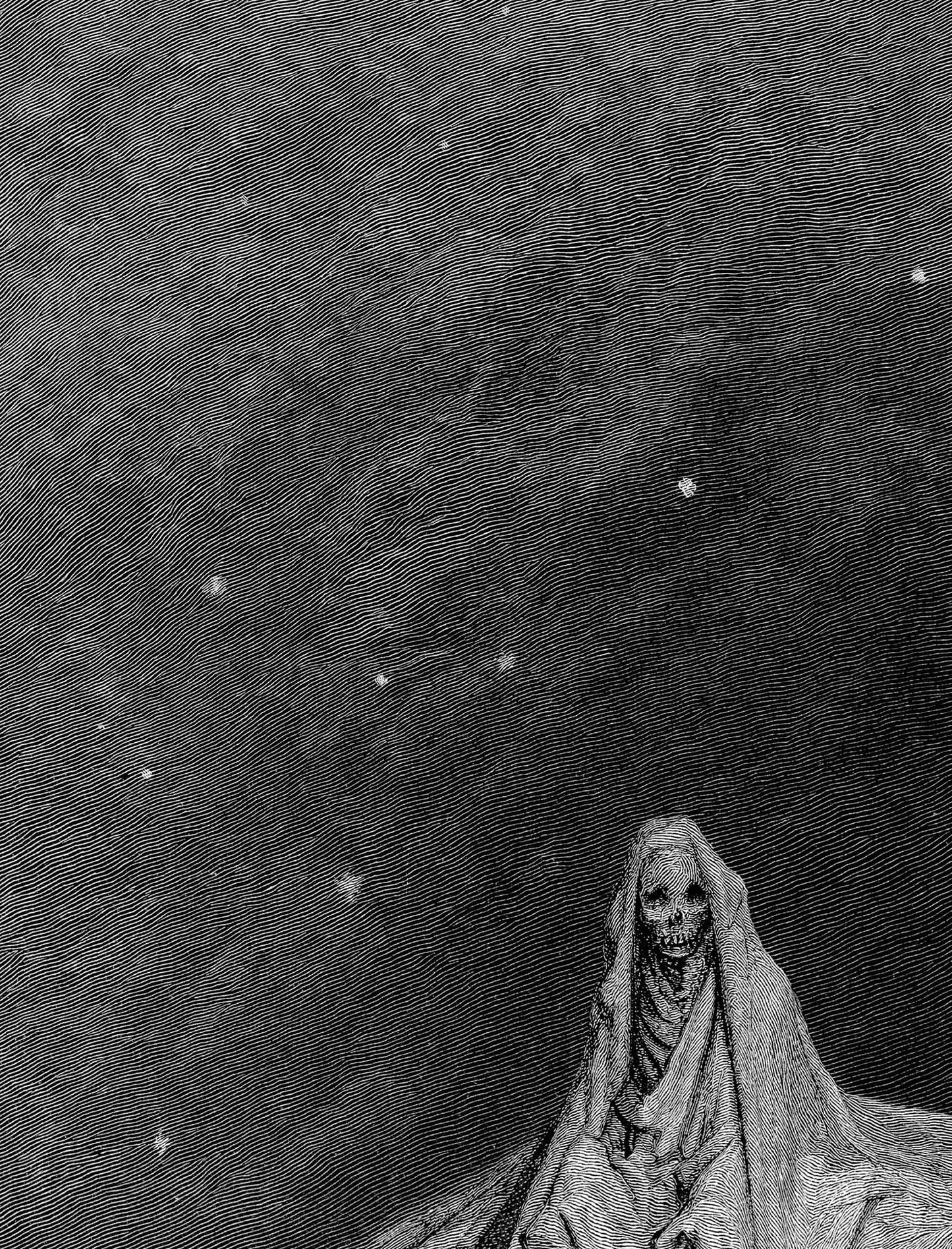 The Raven by Gustave Dore - Black and White Poster, No Frame