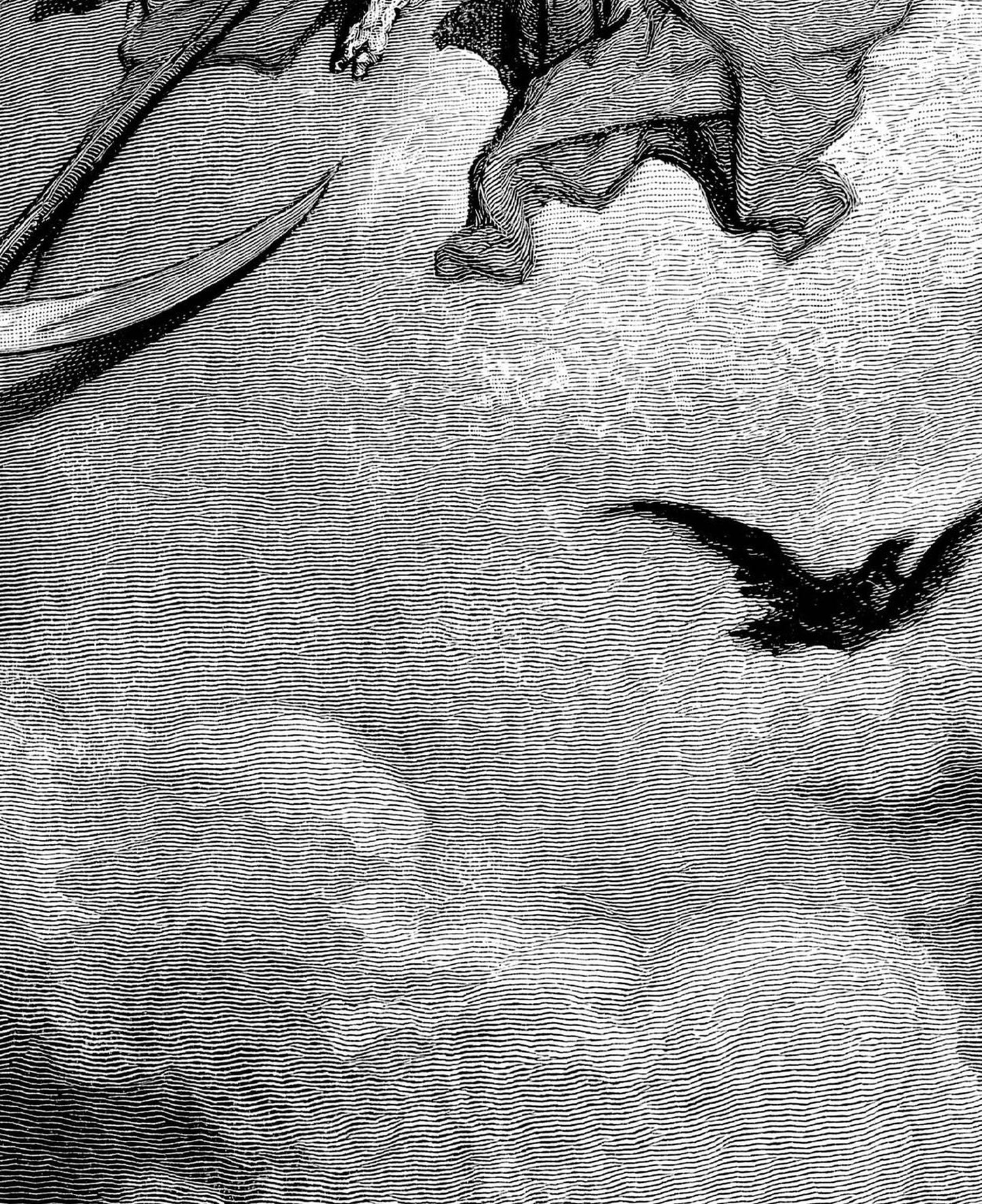 The Raven by Gustave Dore - Black and White Poster, No Frame