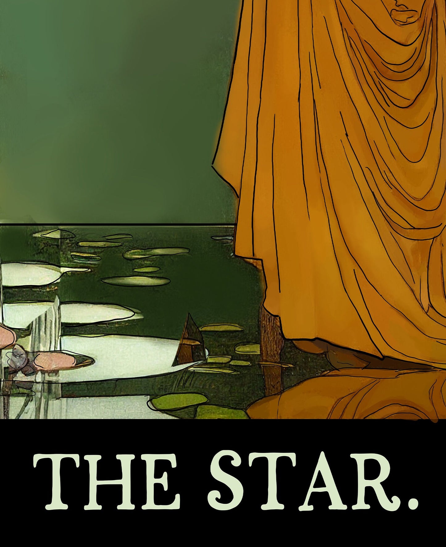 The Star - Tarot Card Print from the Green Menagerie Tarot - The Star Poster, No Frame