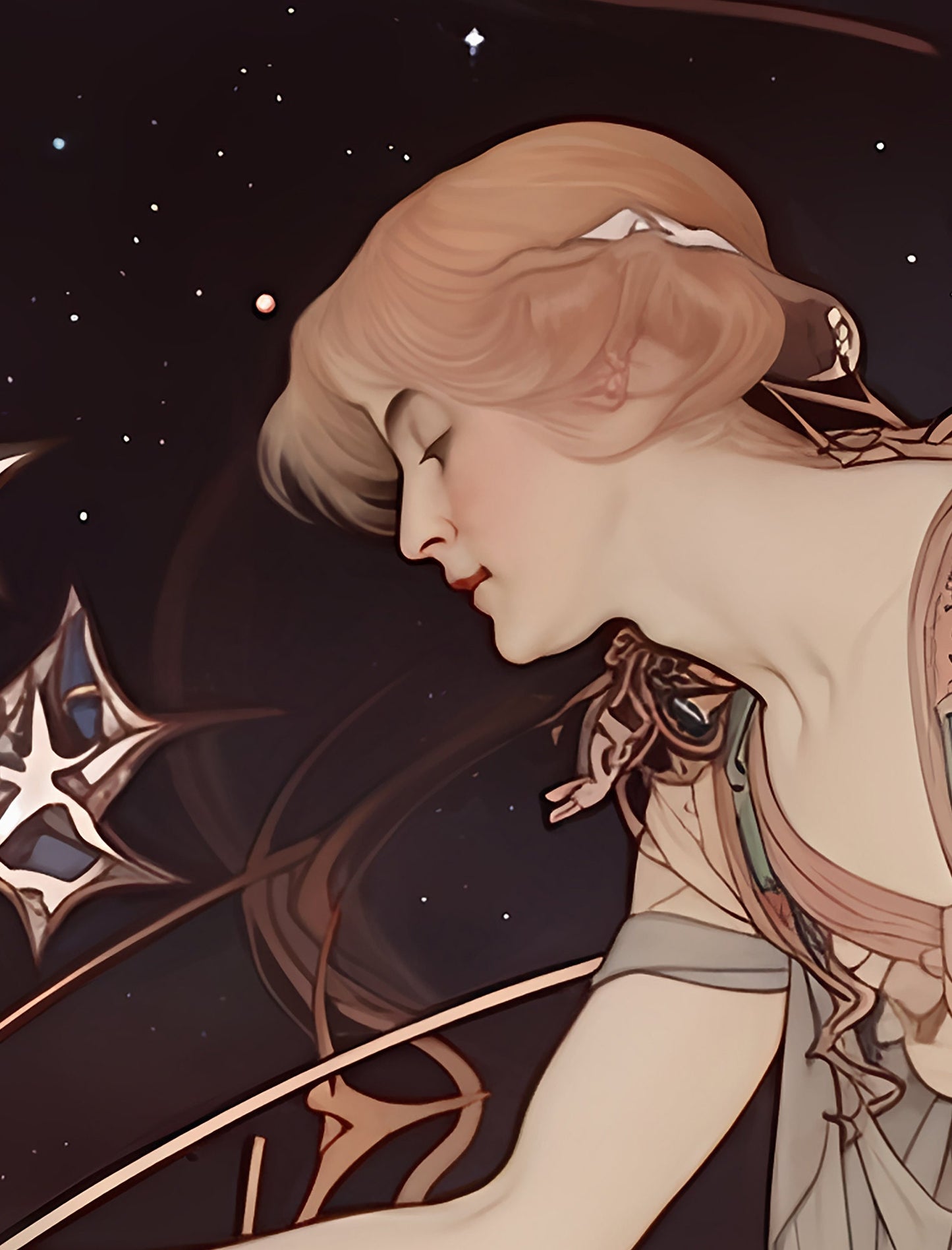 The Star - Tarot Card Print - The Star Poster, No Frame