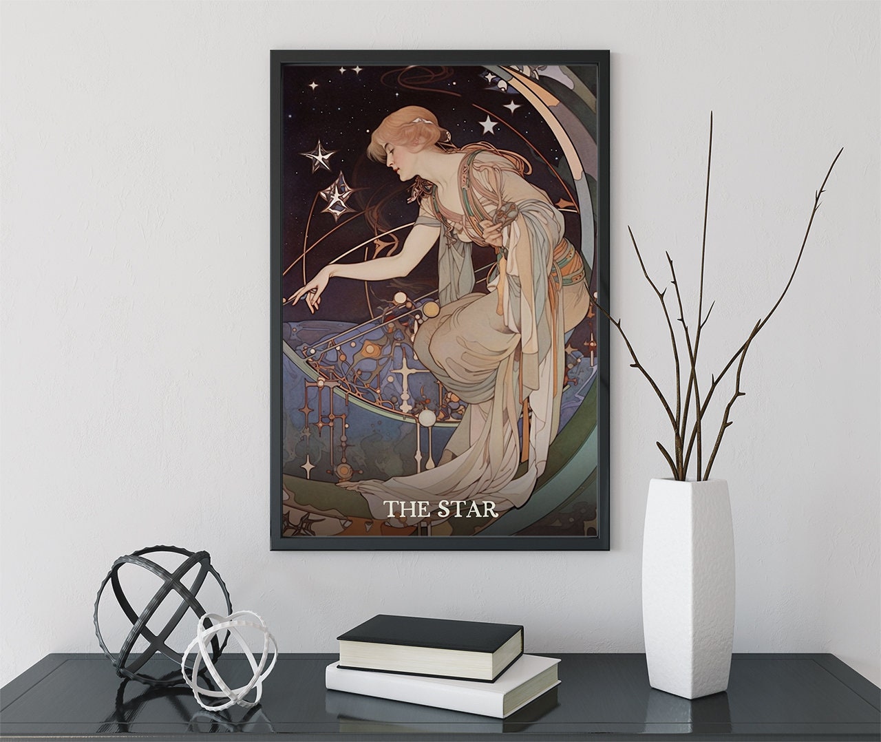 The Star - Tarot Card Print - The Star Poster, No Frame