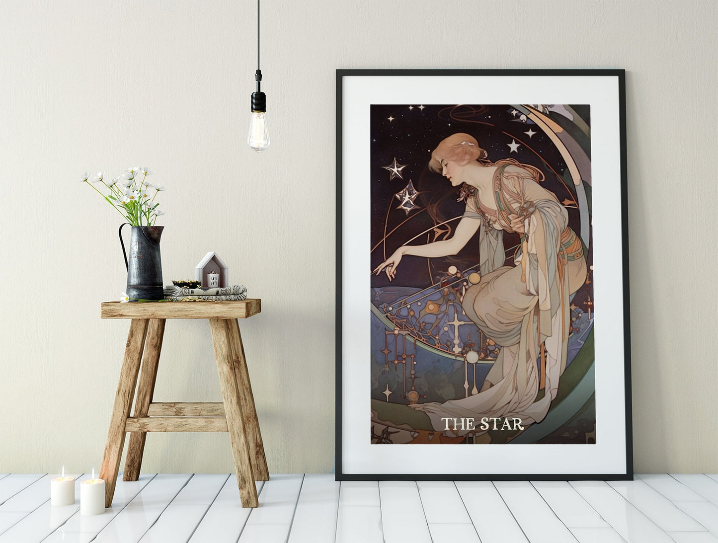 The Star - Tarot Card Print - The Star Poster, No Frame