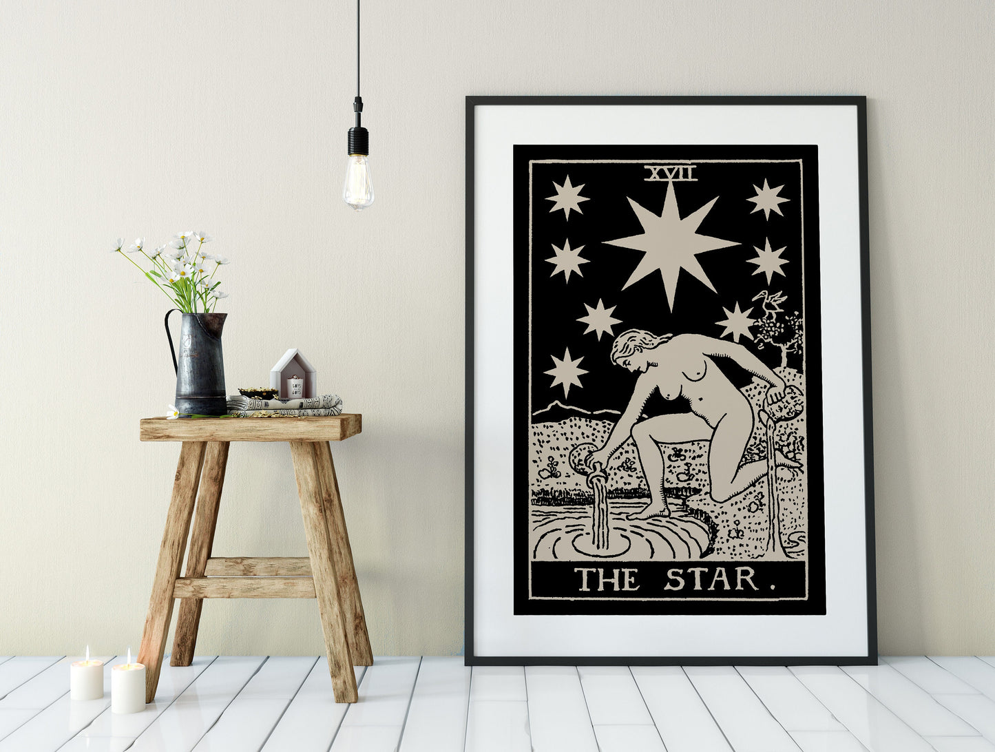 The Star - Tarot Card Print - The Star Poster, No Frame