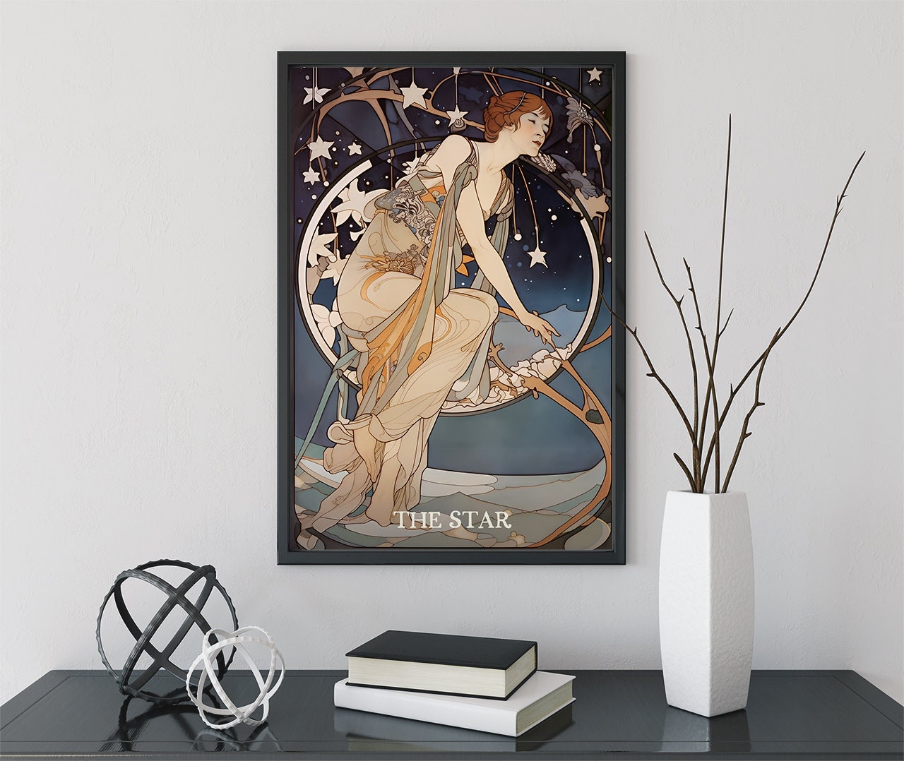 The Star - Tarot Card Print - The Star Poster, No Frame