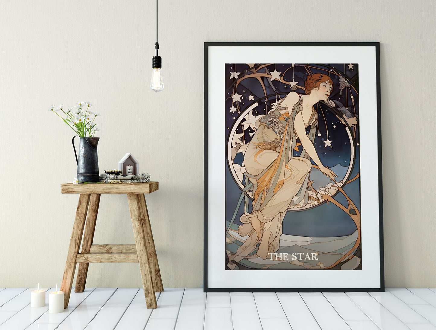 The Star - Tarot Card Print - The Star Poster, No Frame