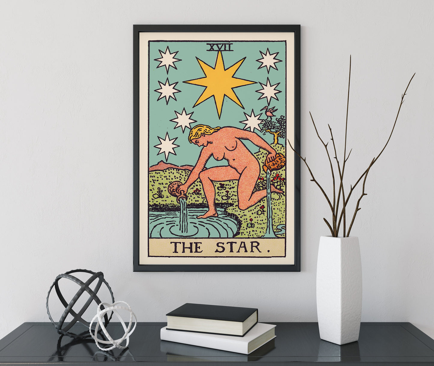 The Star - Tarot Card Print - The Star Poster, No Frame