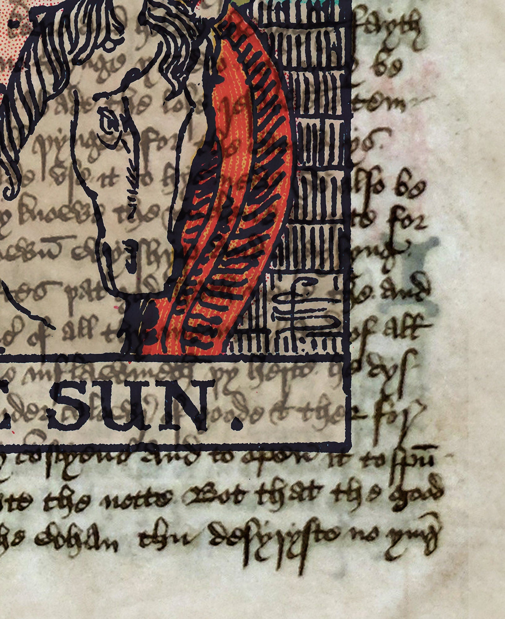 The Sun- Tarot Card Print - The Sun Card Poster, No Frame