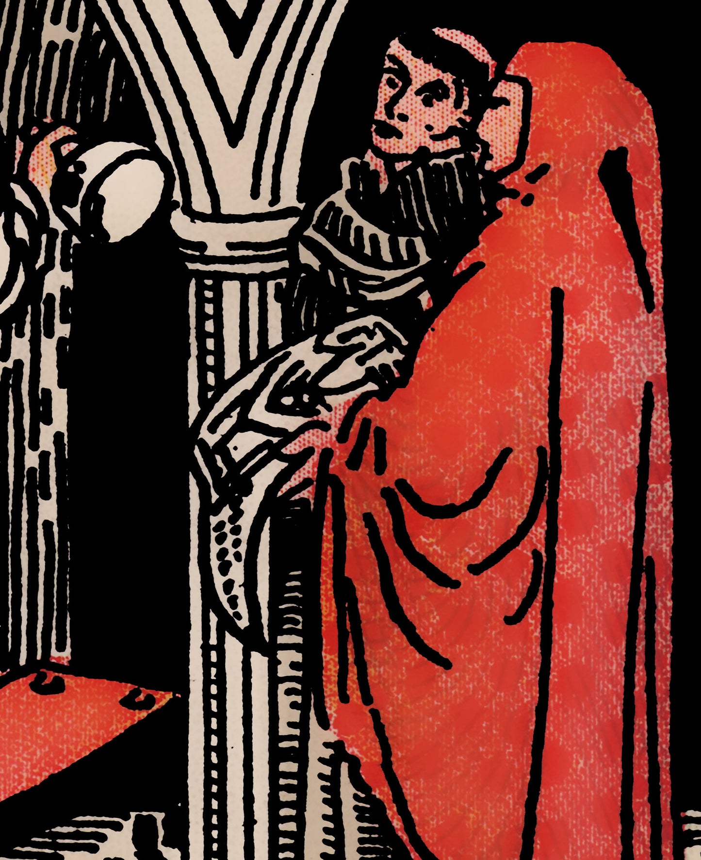 Three of Pentacles- Tarot Card Print - The Three of Pentacles Card Poster, No Frame