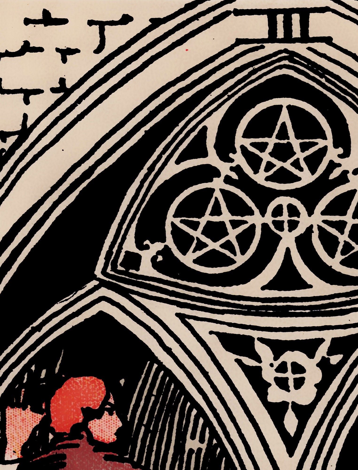 Three of Pentacles- Tarot Card Print - The Three of Pentacles Card Poster, No Frame