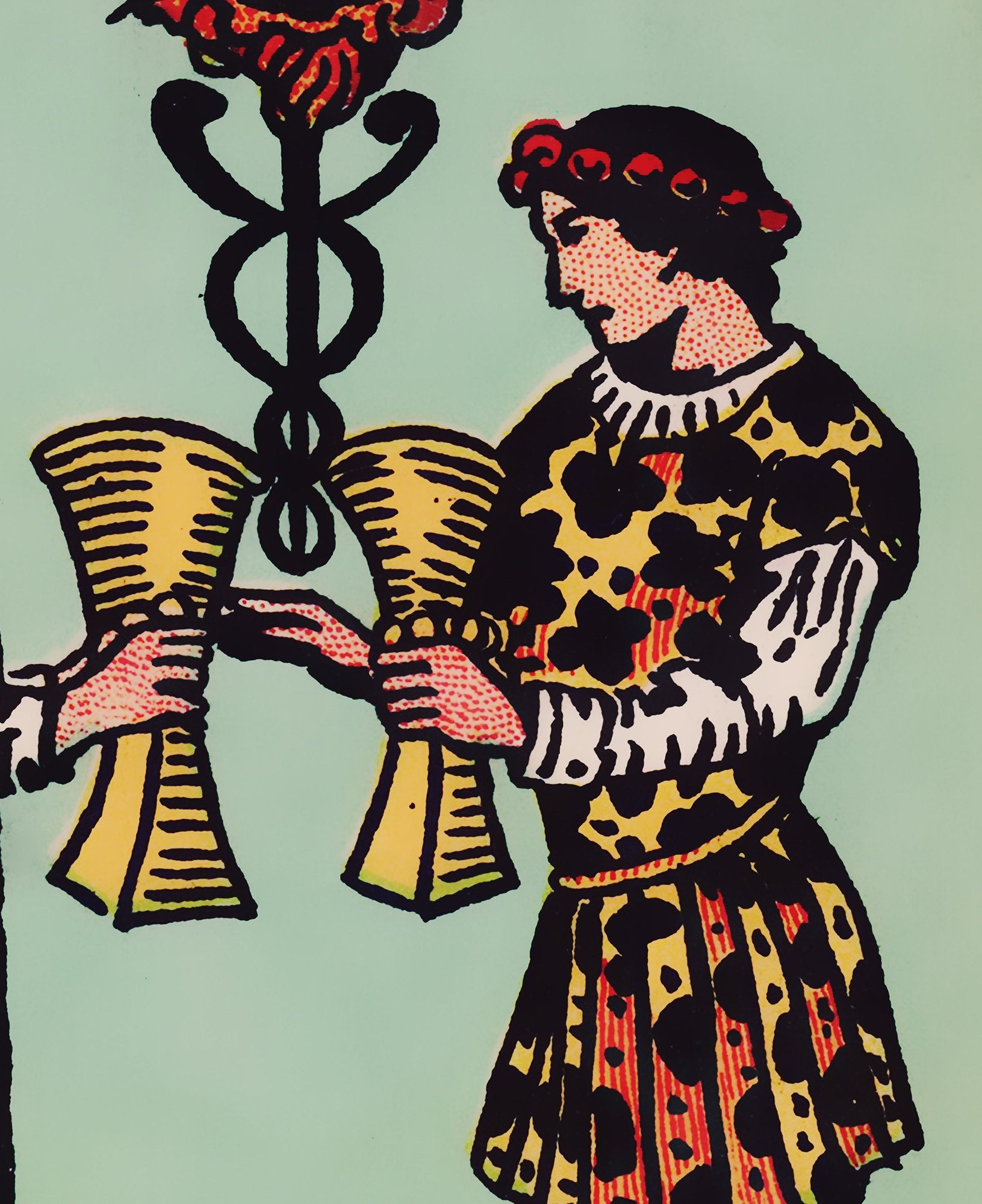 Two of Cups- Tarot Card Print - The 2 of Cups Card Poster, No Frame