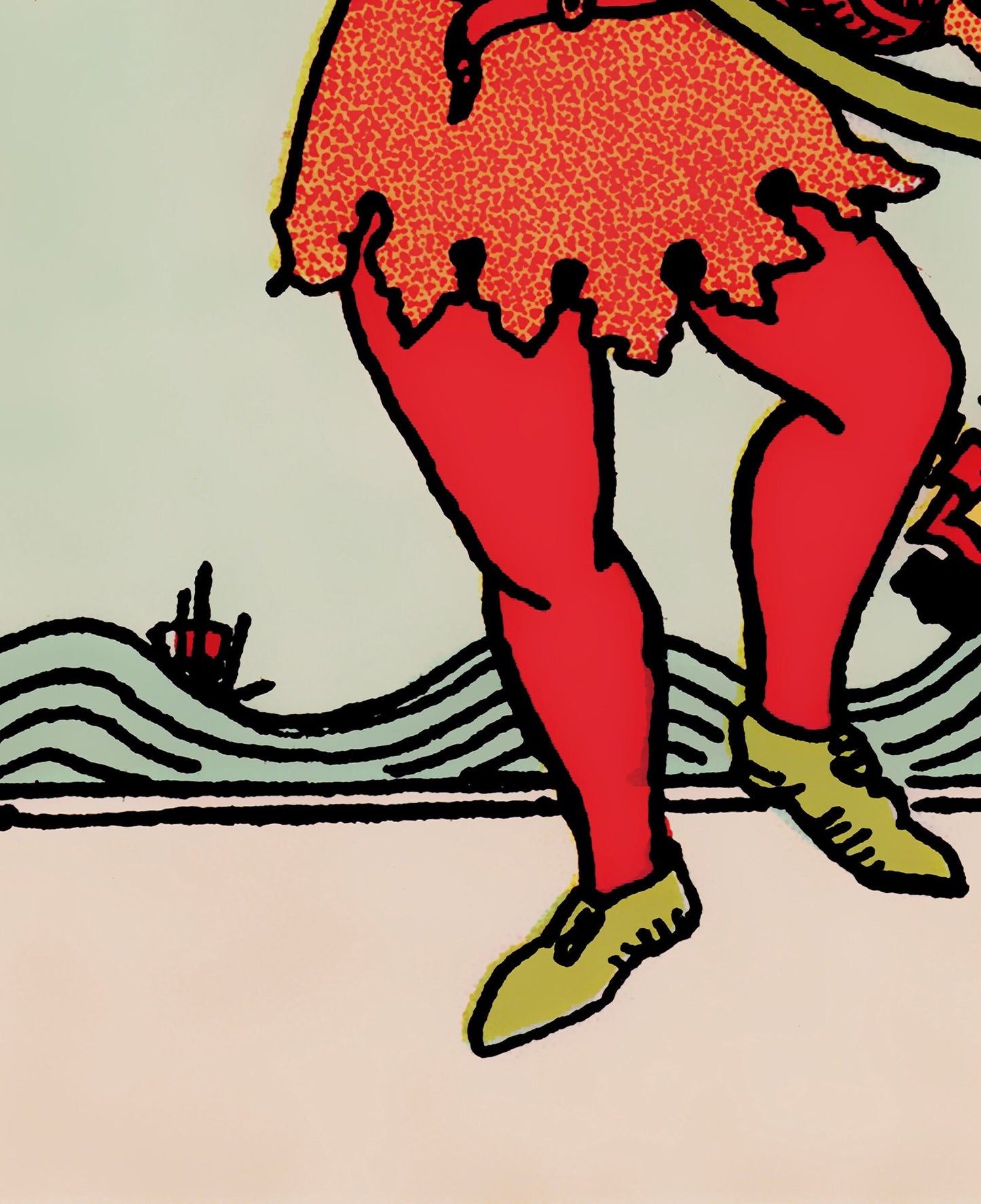 Two of Pentacles- Tarot Card Print - The Two of Pentacles Card Poster, No Frame